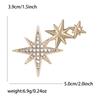 Ramadan Rhinestone Star Brooches for Women Unisex Glossy Moon Pins Office Party Friend New Year Gifts Jewelry Accessories