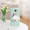 Úložná schránka na ručníky na obličej Velkokapacitní prachotěsná přihrádka na papírové ubrousky připevněná na stůl/na stěnu Dekorace zásobníku papíru