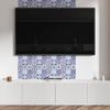 Self-adhesive Graphic Decoration for Office or Study 100x50 cm Mosaic Pattern with Flowers