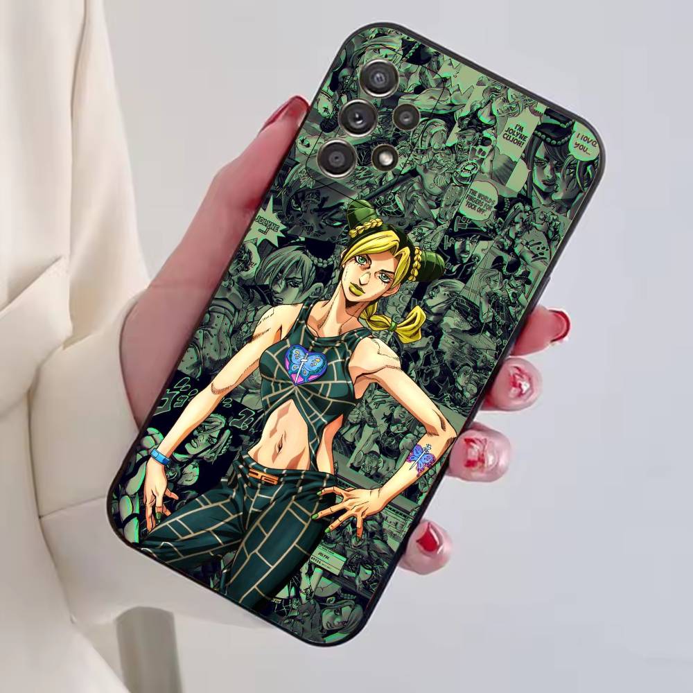 Anime J-JOJO Cool Cujoh Jolyne Phone Case For Samsung S25,S24,S21,S22,S23,S30,Ultra,S20,Plus,Fe,Lite,Note,10,Black Cover