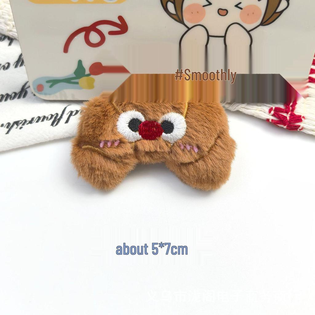 Cartoon Cookie Plush Brooch and Hair Clip Accessory