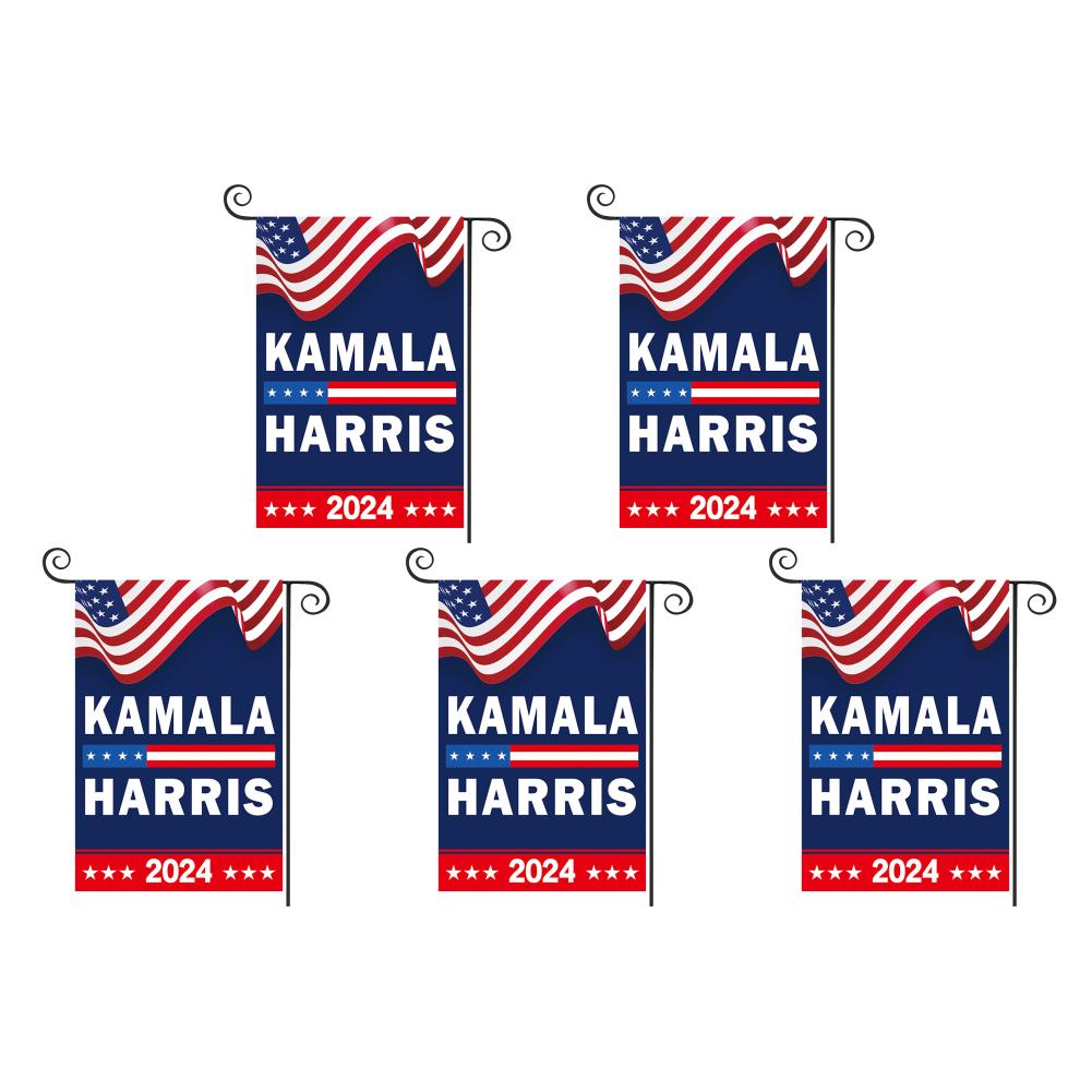 1-5Pc Kamala Harris 2024 Bandeira de jardim com cores vivas Bandeira Kamala Harris Bandeira de quintal Kamala Harris para eleição presidencial americana