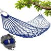 Military Green/Red Mesh Outdoor Hammock with Iron Hook & Nylon Rope