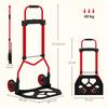 Luggage Cart with Telescopic Handle. Steel Frame. 60kg. Red