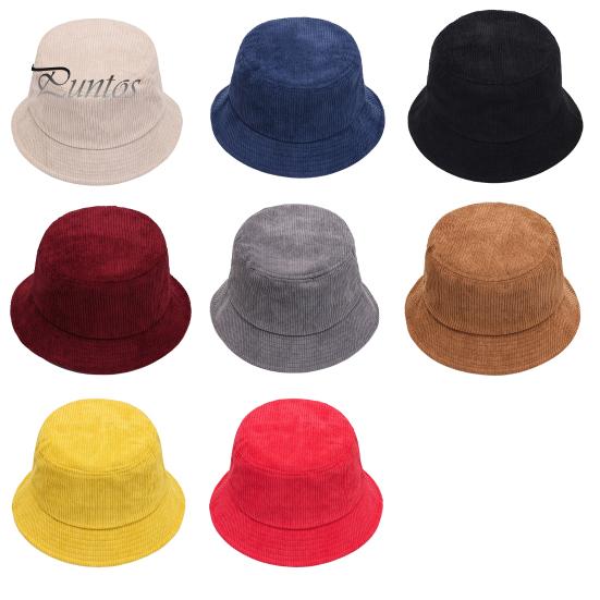 Sombrero de Pescador Cubo Plegable Liso Perfil Bajo Color Sólido Casual Mantener Caliente Hombre Pana Invierno Térmico Hombres Mujeres Gorra para Exterior Adultos