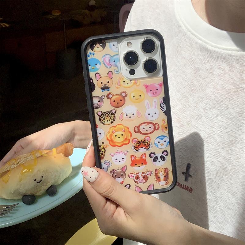 Various Shapes Of Pigs Phone Case For IPhone 17 Air 16 15 Plus 13 12 14 Pro Max Cartoon Animal Wild Flower Kawaii Acrylic Cover