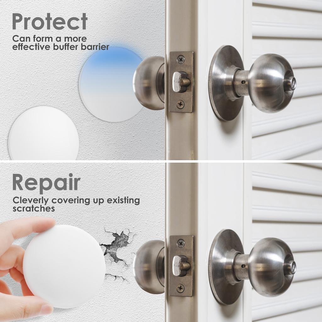 4/16 Stück Türstopper Wandprotektor Selbstklebende Türgriff Stoßfänger Polster Schalldämpfer Türgriff Wandprotektor 3,15"