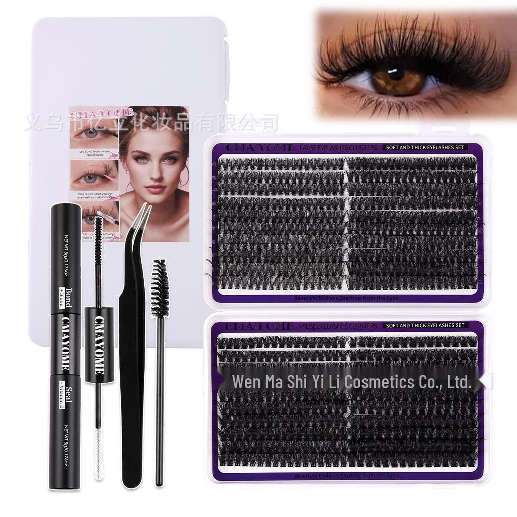Natural 760 Cluster False Eyelashes - Curved Segmented & Self-Adhesive Individual Lashes