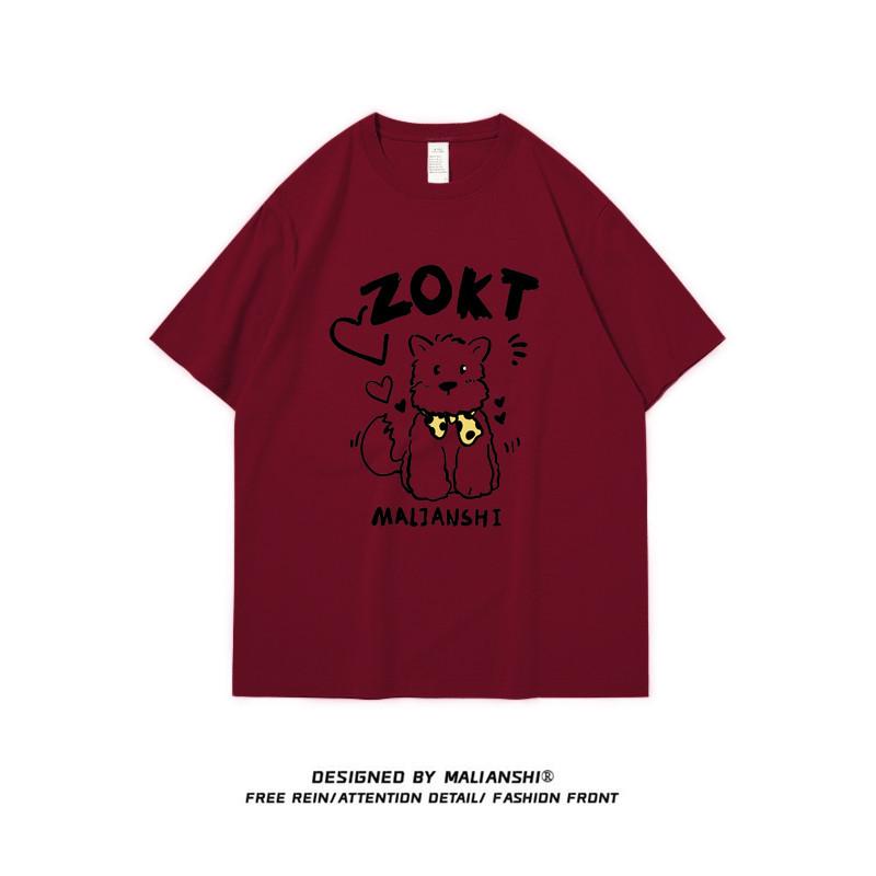 

Women’s Plus Size Cartoon T-Shirt: American Style, Dropped Shoulder, Short Sleeve, Hong Kong Chic, Loose Fit, Summer 2026 L (101-115 lbs)