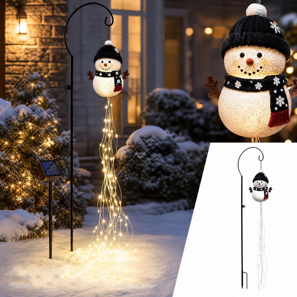 Snowman Garden Light with Flashing Effect for Outdoor Yard Patio Decor