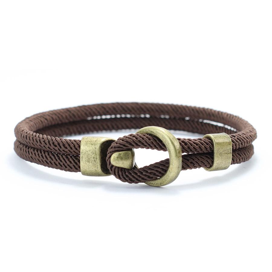 Fashion Man Bracelet Bilayer Thread Nautical Braclet Hiphop Rock Accesorios Hombre Multiple Colors Sizes Available Pulseria