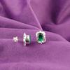 Green Emerald Stone Sterling Silver Wife Gift Anniversary Dangle Drop Earrings EE-149-14