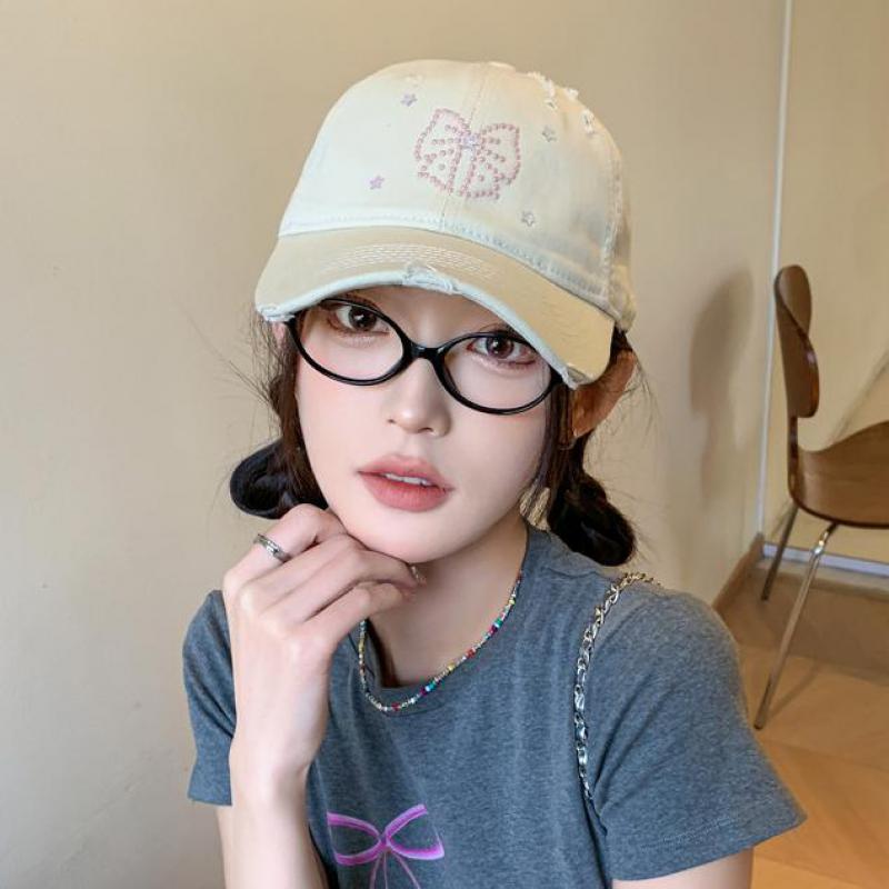 

Bow Baseball Cap Women Spring Summer Hats For Women Wide Brim Soft Top Sunscreen Adjustable Dad Hat Female Korean Casual New 56-59cm коричневий