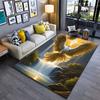 White Dove with Golden Glow Suitable As a Non-slip Mat for the Living Room or Bedroom Sofa