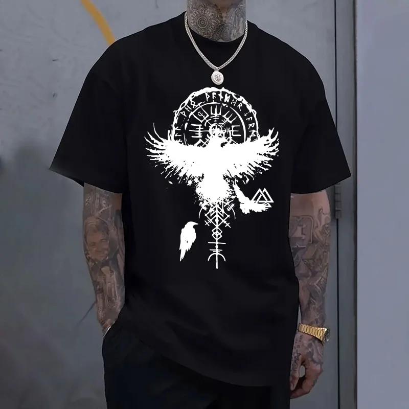 

Ancient Raven Mens Casual Tshirts High Quality 100 Cotton Oneck Short Sleeve Top Summer Male Home Outdoor Comfort Soft Tees 4XL