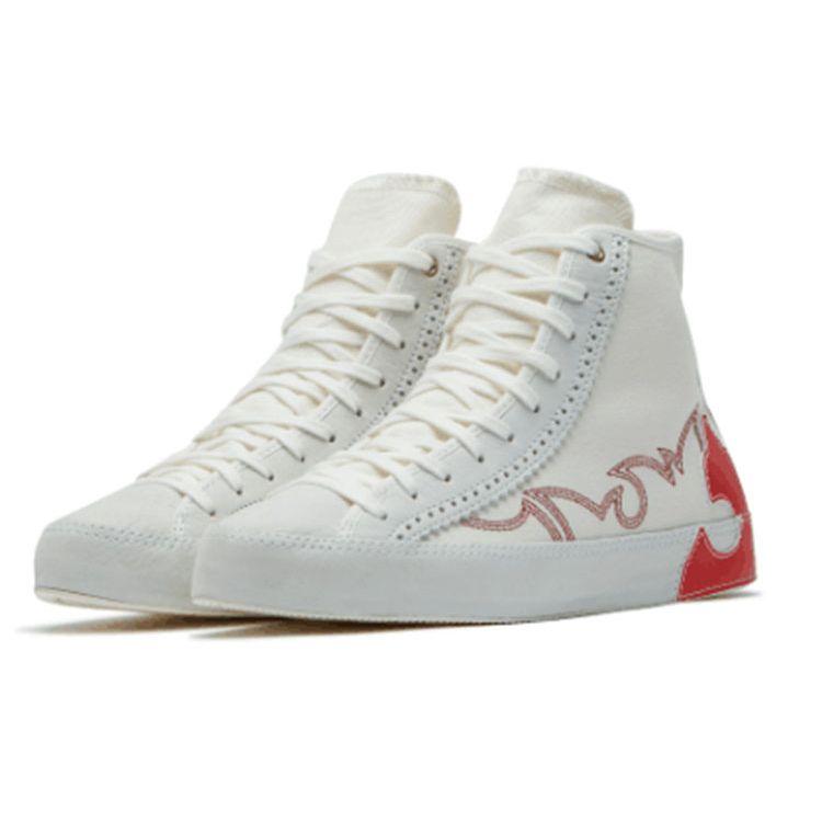 Converse Chuck Taylor All Star Sasha Wave Pattern High Top Canvas Shoes Women Sneakers Red White 565003C