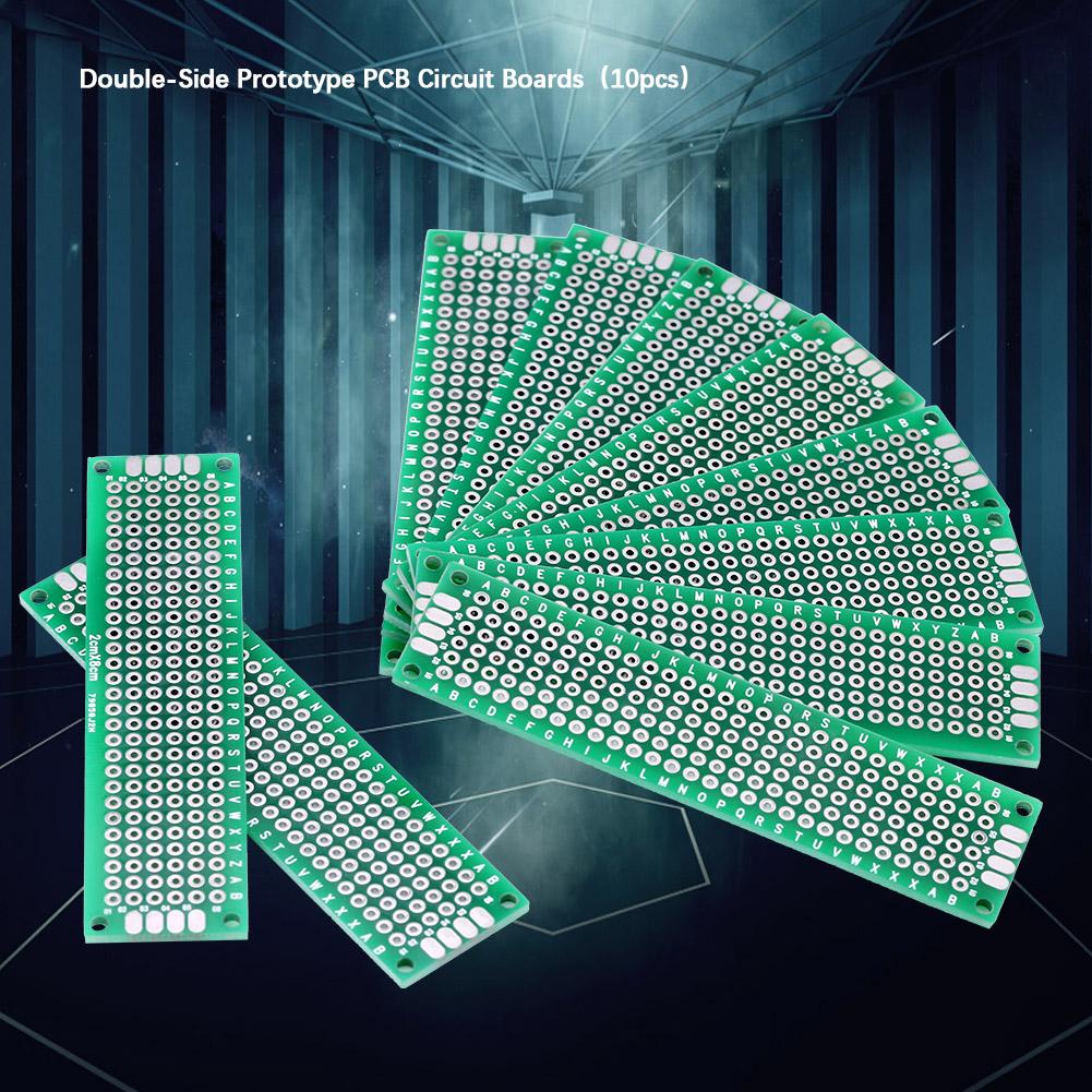 10 Piece 2cm X 8cm Double Sides Prototyping DIY Soldering Universal PCB Circuit Board