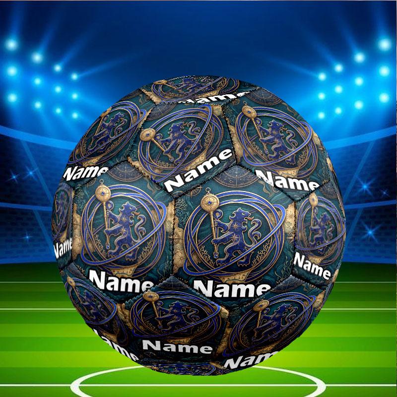 Custom Name Personalized Chelsea Football Club Print Size 5 Soccer Ball Training & Match Football, for Team, Kicking, Gift for Football Enthusiasts