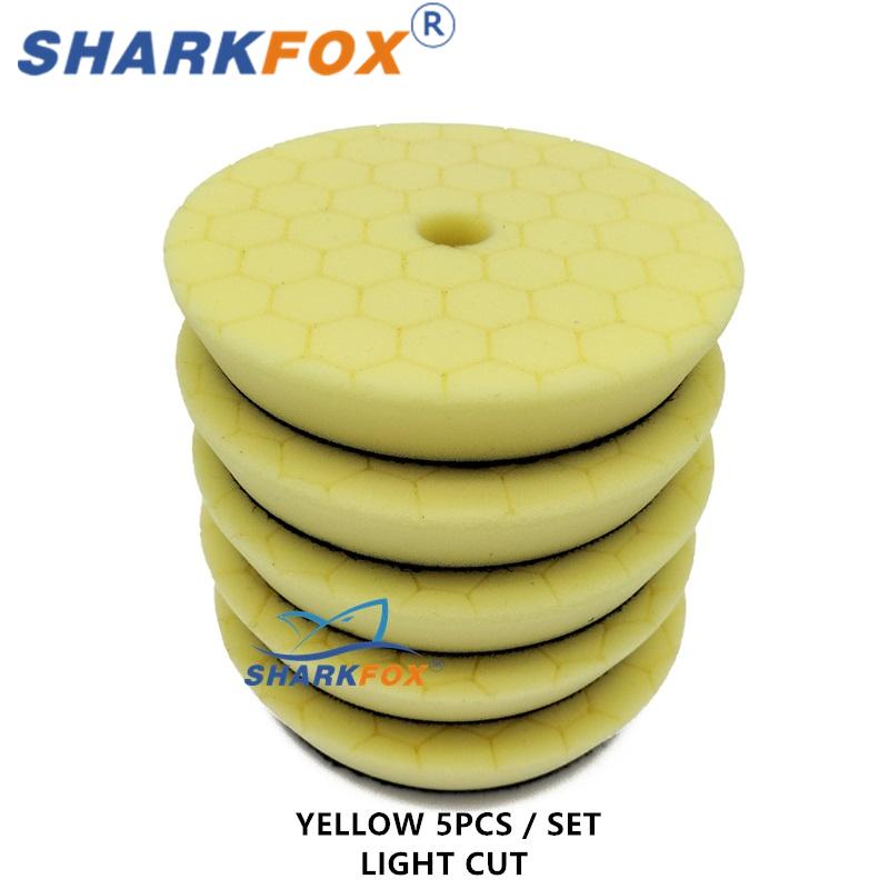 Sharkfox 5Pcs/Lot 3inches/80mmCar Polishing Pad Kit Set Self-Adhesive Buffing Waxing Sponge Wool Wheel Polishing Pad For Drill