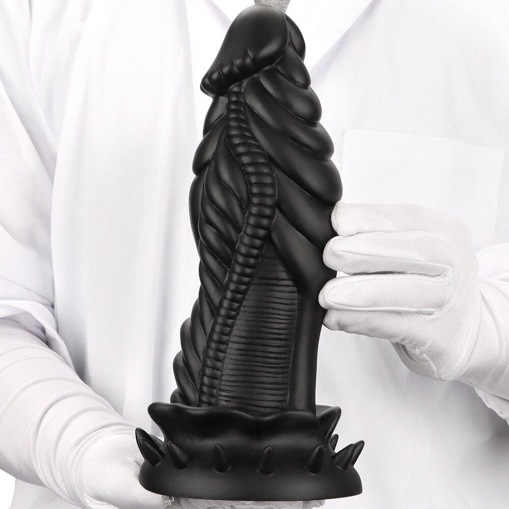 Silicone Soft Anal Dilator Shaped Anal Plug Dildo Adult Sex Toy Realistic Dick Fisting Strap On Cock Dragon Penis BDSM