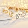 Neue High-End Ohrringe Super Flash Voll Diamant Modische Goldene Schlange Ohrbügel Ohrringe