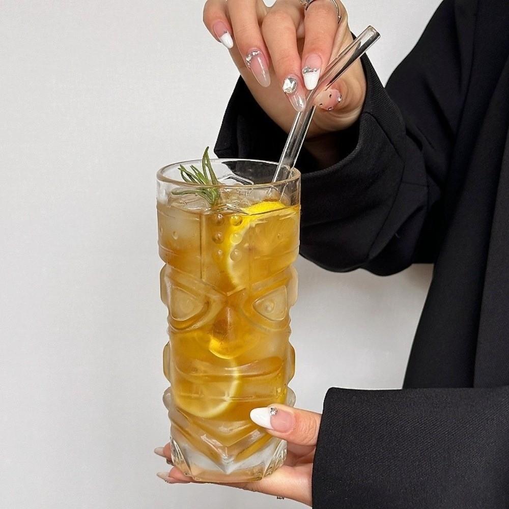 Vintage Cocktail Glass 420ml Tiki Glasses Multi-functional Mask Glass Cup Restaurant