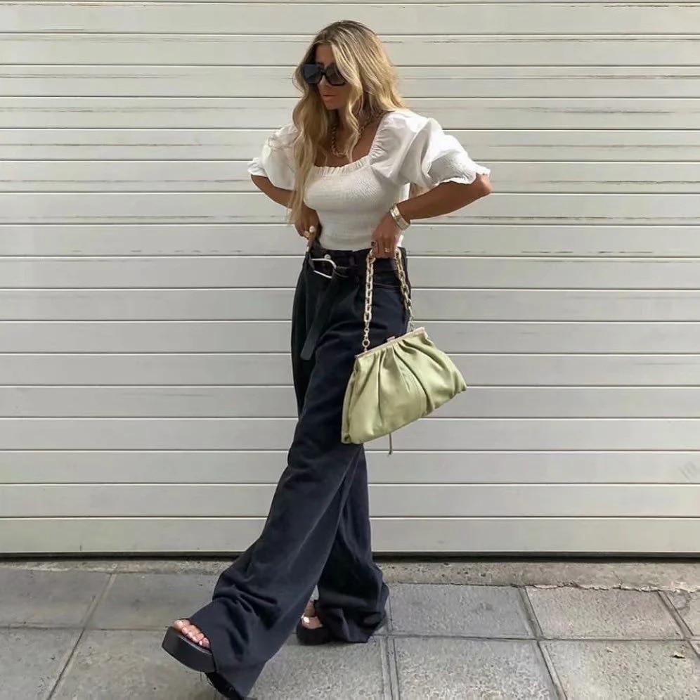 Kundalik Moda To'g'ri Kesimli Ayollar Jinsi Jinsilari Denim Pastki Harajuku Boyfriend Uzun Yuqori Bel Keng Jinsi Jinsilar Kuzgi Shimlar
