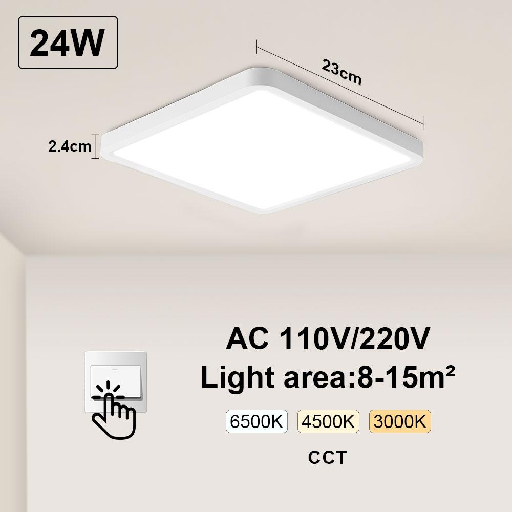 New 0.9inch Ultrathin Led Ceiling Light 20inch Large Ceiling Lamp Smart APP Brightness Dimmable For Living Room Bedroom Lighting