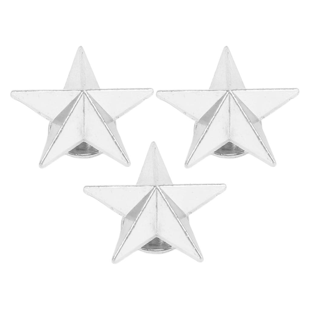 50 Set 5 Pointed Star Rivets Alloy 16mm Star Studs with 4mm Slot Screws for Lthercraft Clothing Hat