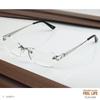 FEEL LIFE Reading Made In with Men's Glasses, Stylish, Rimless, Silver, Sabae, Japan, Case, FLM-004-1 +3.00