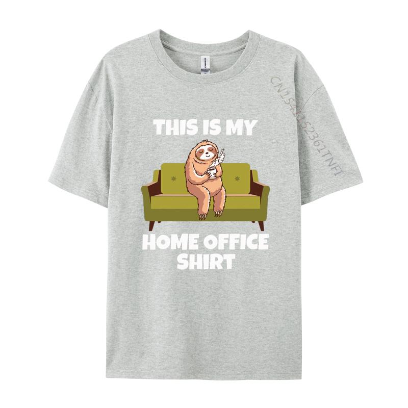 This Is My Homeoffice Sloth Pajamas Home T Shirt Unisexs Cotton Oversized Print T Shirts Streetwear Tshirt Tee Tops