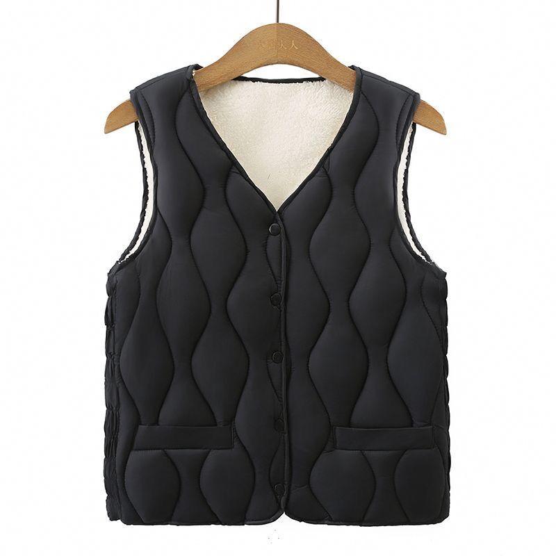 

2024 Женское легкое пальто большого размера Осень-зима Утепленная теплая внутренняя и наружная одежда Тонкая короткая куртка без рукавов 5XL чёрный