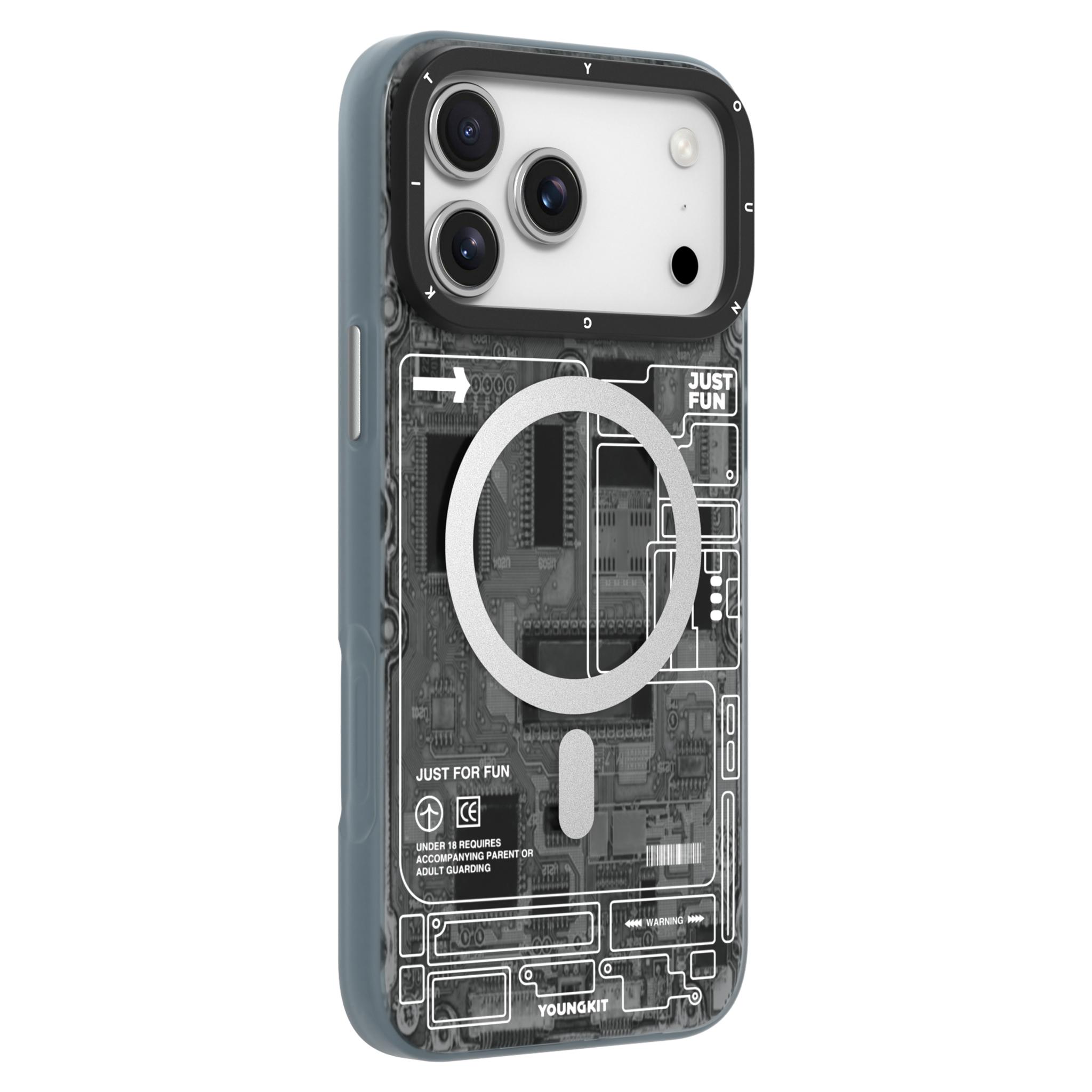 Серия YOUNGKIT Technology для iPhone 17 Pro Max Магнитный чехол Жесткий ПК IMD Чехол для телефона C