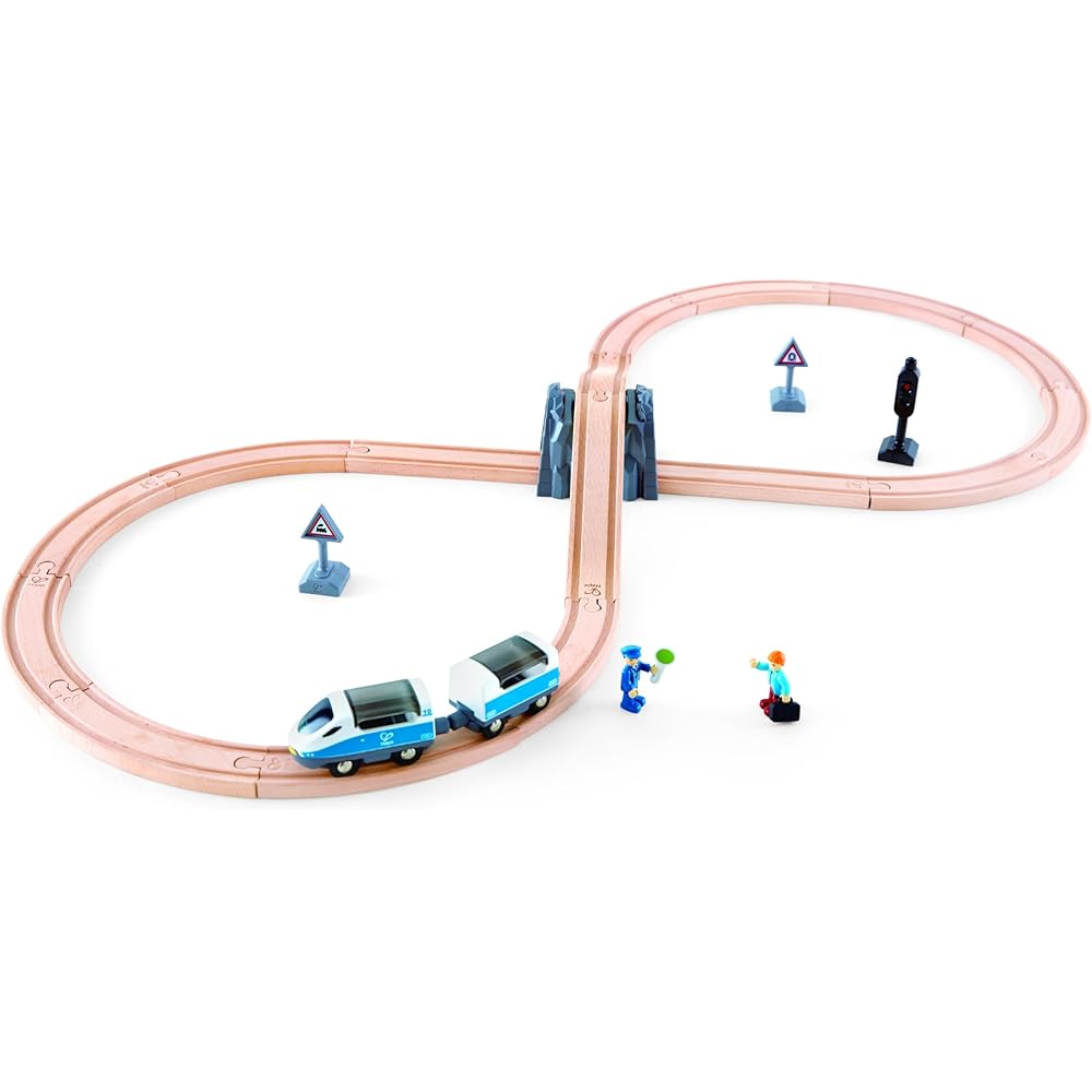 Hape 8-Shape Train Track Set E3729 Wooden Toy for Kids Ages 3 and Up
