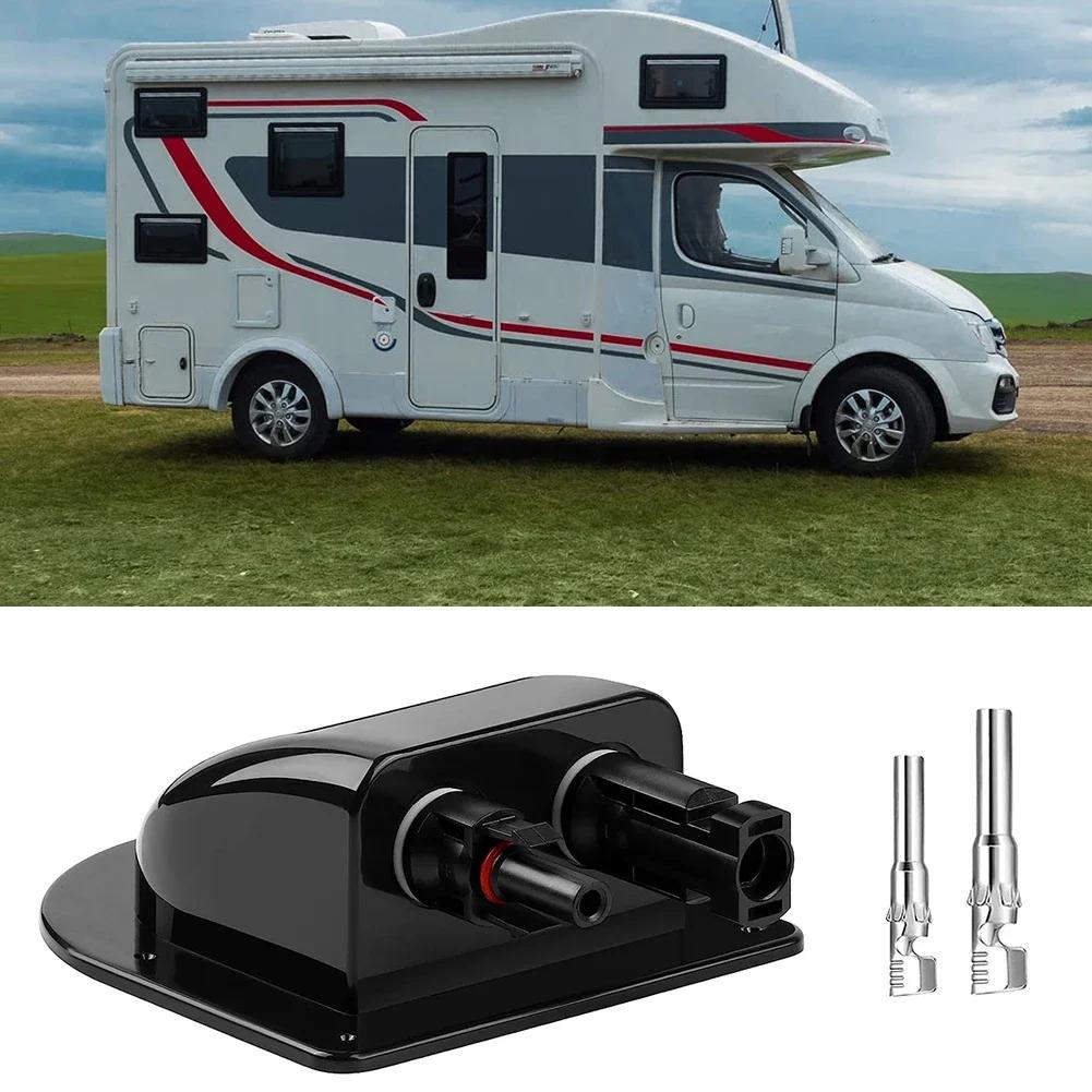 Fotovoltaická RV spojovací krabice Dvojotvorový konektor pro vodiče a kabely Solární panel Těsnicí krabice Vodotěsná Pro RV Karavan Obytný vůz Loď