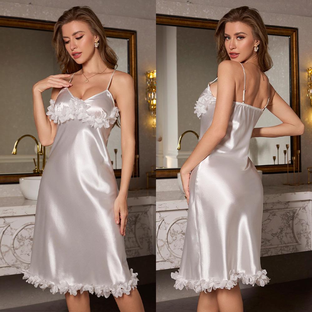 Yaoting Sexy Lace Camisole Nightgown - Women's Luxury Nightwear DQ3410