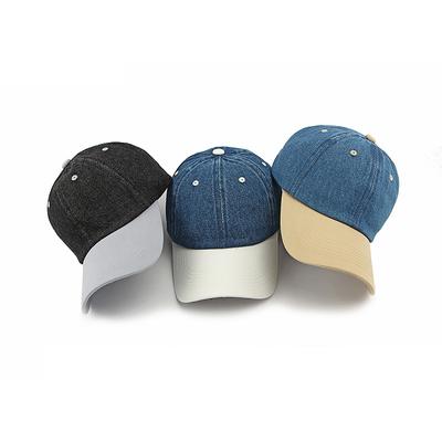 Men's Baseball Cap Women's Summer Sun Protection Sun Hat Denim Stitching Cap