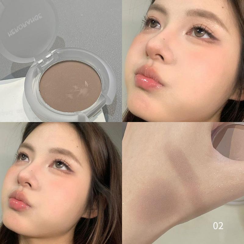 Herorange Matte Highlights Monochrome Eyeshadow Palette Natural Light Highlighter Powder For Delicate Eye Contouring Brightens