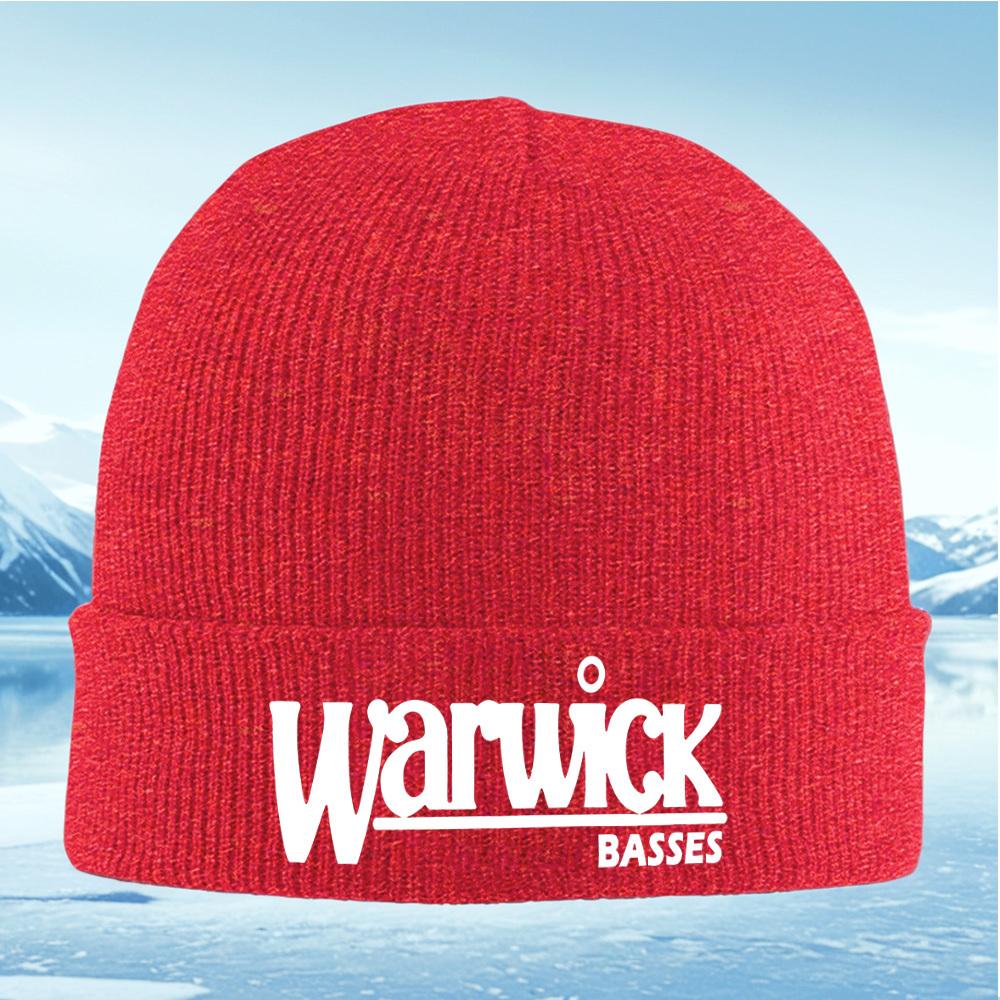 Warwick Basses Logo White Words Unisex Women Unisex Knitted Hat Beanie Pullover Cap Winter Thermal Warm Christmas Outdoor Cycling H