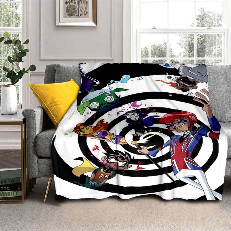 Teen Titans Go Character Blanket, Youth Throw for Home Decoration, Exclusive Gift for Modern Cartoon Fans.chl