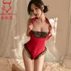 Sex lingerie sexy lace free women's velvet passion retro cheongsam onesie uniform