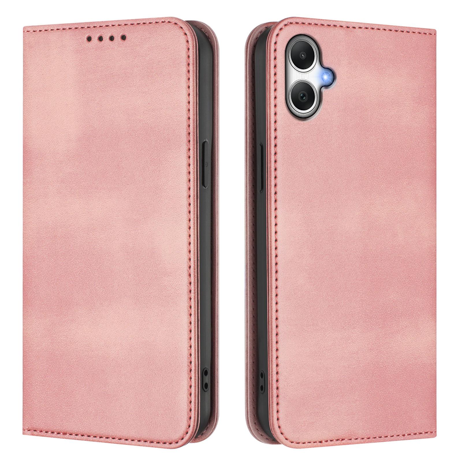 

Для Samsung Galaxy A06 5G/Galaxy A06 4G Чохли-гаманці Ретро Текстура RFID Блокування Шкіряний Чохол для Телефону Pink