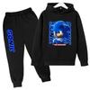 2025 Nieuwe Cartoon Sonic Kleding Herfst en Winter Kinderkleding Lange Mouwen Pak Kinder Sportkleding Hoodie Kostuum Set