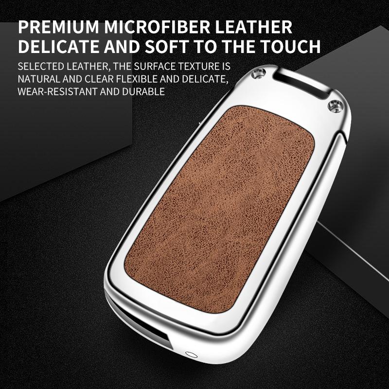 New Zinc Alloy Leather Car Key Case Cover Protector For Buick Chevrolet Cruze Aveo Trax Opel Astra Corsa Meriva Zafira Antara J
