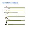Línea de plomo para pesca de carpas de 10 m/60 lb, líder de empalme fácil, línea de hundimiento, tejido súper ajustado, 16X, para helicóptero, aparejo Chod, aparejos de pesca