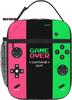 Game Insulated Lunch Box Reusable Portable Gamer School Lunch Box With Detachable Handle Game Neon Pink Green