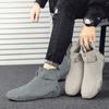 FashionBig Size Suede Leather Man Loafers Luxury Casual Shoes For Men Boat Shoes Handmade Men Slip on High Top Shoes Moccasins Zapatos