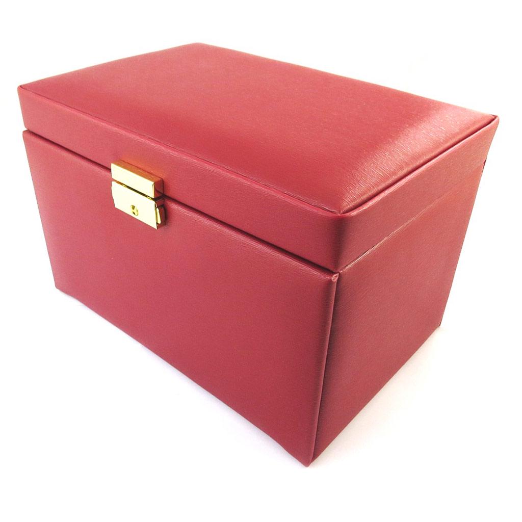 Les Trésors De Lily [N5286] - 'So British' Red Arabesque Jewelry Box - 22x14. 5x14. 5cm