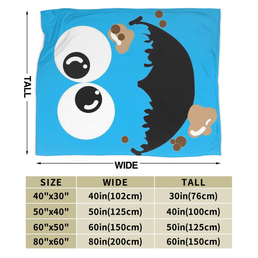 Cookie Monsters Blanket Quality Super Soft Throw Blanket Winter Boy Girl Living Room Fashion Bedspread