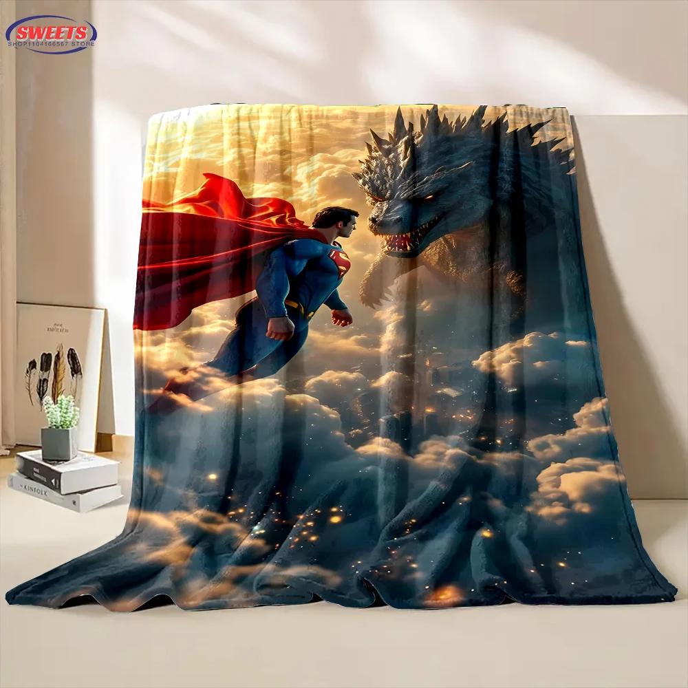 Comfortable and Soft Superman Blanket, Add Beauty To The Home, All Seasons, Home Office Can Be Used, Nap Camping Flannel Blanket